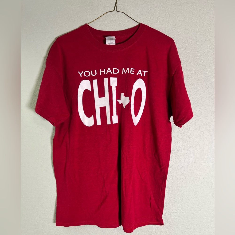 You Had Me At CHI O T-Shirt Red Size Large